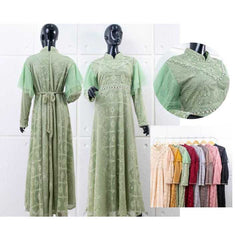 GAMIS OZIKO BROKAT PREMIUM LD 105 I Gamis Formal wanita I Fashion Muslimah Kondangan I 09911 09952 Nyaman Panjang Santai