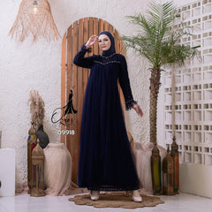 GAMIS OZIAS BROKAT FIMELA 09918 LD 105 I Gamis Pesta Muslimah Panjang Mewah