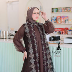 GAMIS OZIAS TILE NAMIRA 07255 LD 105 I Gamis Kondangan Wanita I Gamis Fashion Muslimah