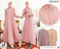 GAMIS OZIAS BROKAT ZIGZAG 09717 LD 105 I Gamis Kondangan Wanita I Gamis Pesta Remaja