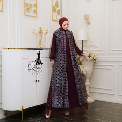 GAMIS OZIAS TILE 07177 LD 105 120 I Gamis Tile Mewah I Gamis Kondnagan Dan WIsuda Wanita