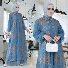 GAMIS OZIAS TILE NAMIRA 07045 LD 105 120 140 I Gamis Kondangan Mewah I Gamis Fashion Muslimah Nyaman 2XL 4XL