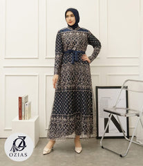 GAMIS OZIAS TILE FLORA 06407 LD 105 I Gaun Simpel Wisuda I Gamis Lebaran Muslim Nyaman