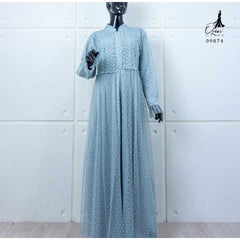 GAMIS OZIAS BROKAT ARABELLA 09874 LD 105 dan LD 120 I Gamis Pesta Simpel I Gamis Busui Friendly   Muslim Wanita Nyaman Panjang