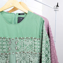GAMIS OZIAS BROKAT FIMELA 09851 LD 105 I Gamis Moscrepe Simpel I Gamis Kondagan Muslim Panjang