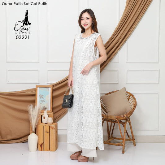 VEST OUTER OZIKO BROKAT HANA 03221 I Outer Kondangan Muslimah I Luaran Outfit Wanita