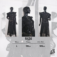 VEST OUTER TILE AZURA OZIKO 03262 LD 105 I Outer Kondangan Wanita I Outer Fashion Muslimah