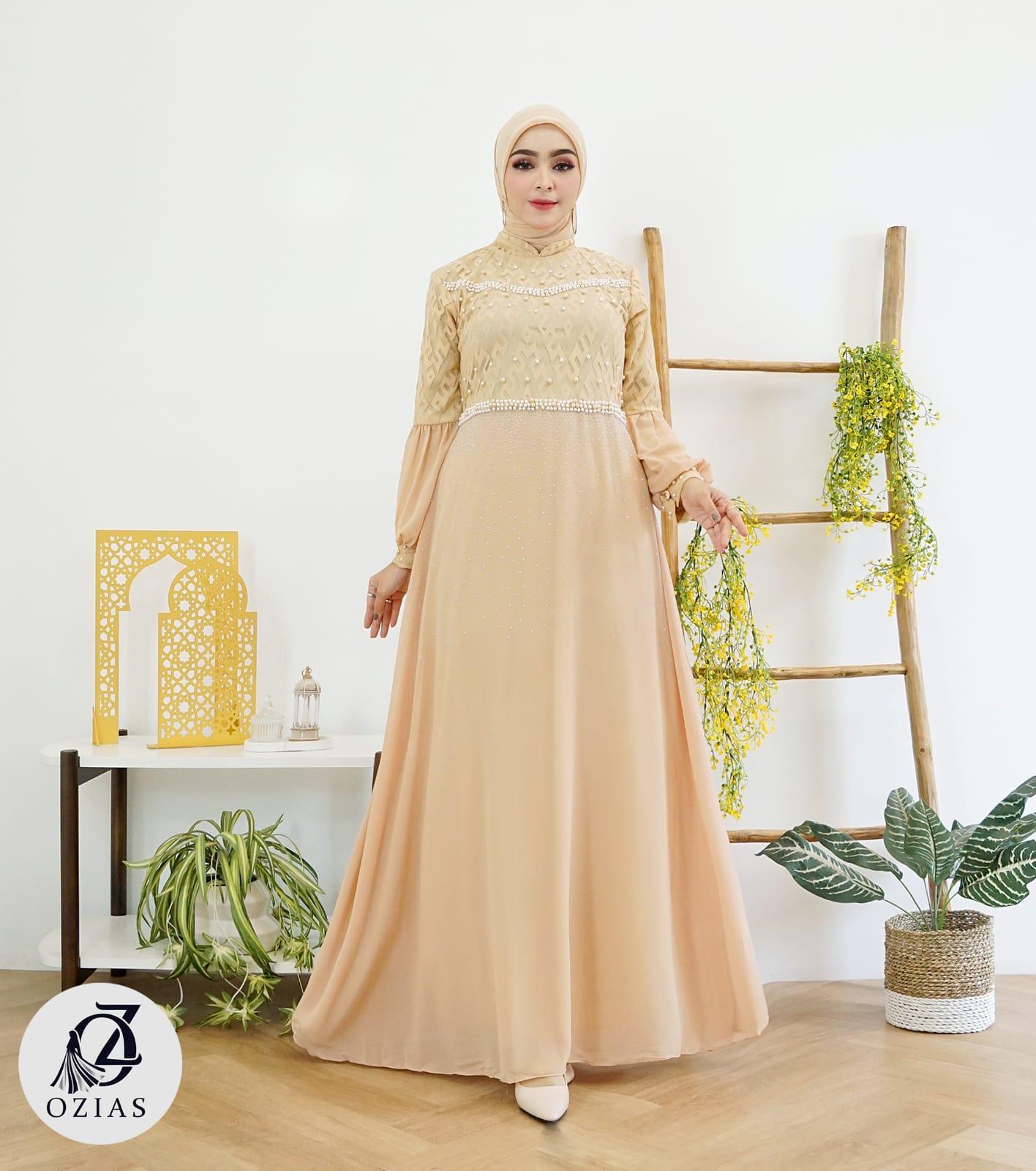 GAMIS OZIAS SIFON CERUTY 09483 LD 105 I Gamis Remaja Muslimah I Fashion Kondangan