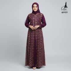 GAMIS OZIAS TILE 07177 LD 105 120 I Gamis Tile Mewah I Gamis Kondnagan Dan WIsuda Wanita