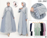GAMIS OZIAS BROKAT KAGURA 09887 LD 105 I Gamis Remaja simpel I Gamis Elegant Busui Friendly Muslim Nyaman