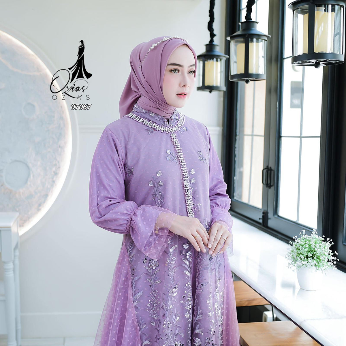 GAMIS OZIAS TILE 07067 LD 105 I Gamis Kondangan Mewah I Gamis Fashion Muslimah