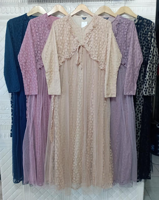GAMIS OZIAS BROKAT 09364 LD 105 I Gamis Kondangan Wanita I Gamis Fashion Casual