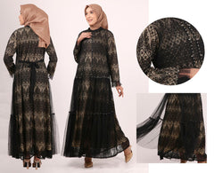 GAMIS OZIAS FLORANCE RUMBAI 09889 LD 105CM I Gamis Mewah Pesta I Gamis Home Nyaman Muslim