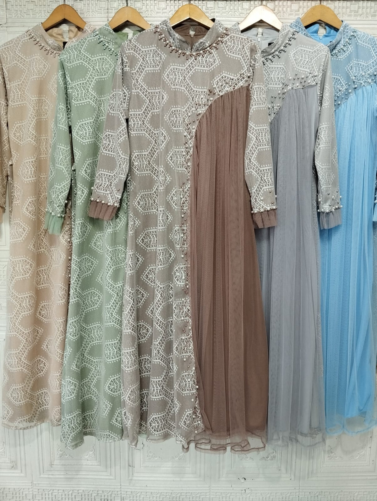 GAMIS OZIAS BROKAT INAYA TEREZA 10022 LD 105 I Gamis Kondangan Wanita I Gamis Fashion Casual