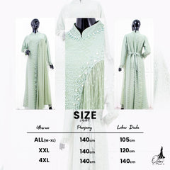 GAMIS OZIAS BROKAT FLORANCE JUMBO 09943 I Gamis Lebaran Muslimah I Fashion Remaja Jumbo LD 120 & LD 140 Panjang Santai Wanita Dress Mewah