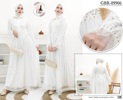 GAMIS OZIAS BROKAT KAGURA PREMIUM 09906 LD 105 I Gamis Muslimah Busui Friendly I Gamis Pesta Cantik Nyaman Panjang