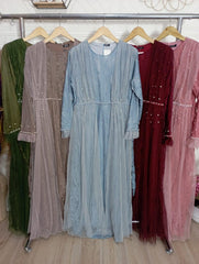 GAMIS OZIAS BROKAT 09495 LD 105 I Gamis Kondangan Cantik I Gamis Fashion Muslimah