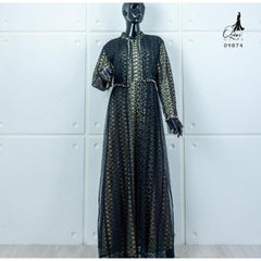 GAMIS OZIAS BROKAT ARABELLA 09874 LD 105 dan LD 120 I Gamis Pesta Simpel I Gamis Busui Friendly   Muslim Wanita Nyaman Panjang