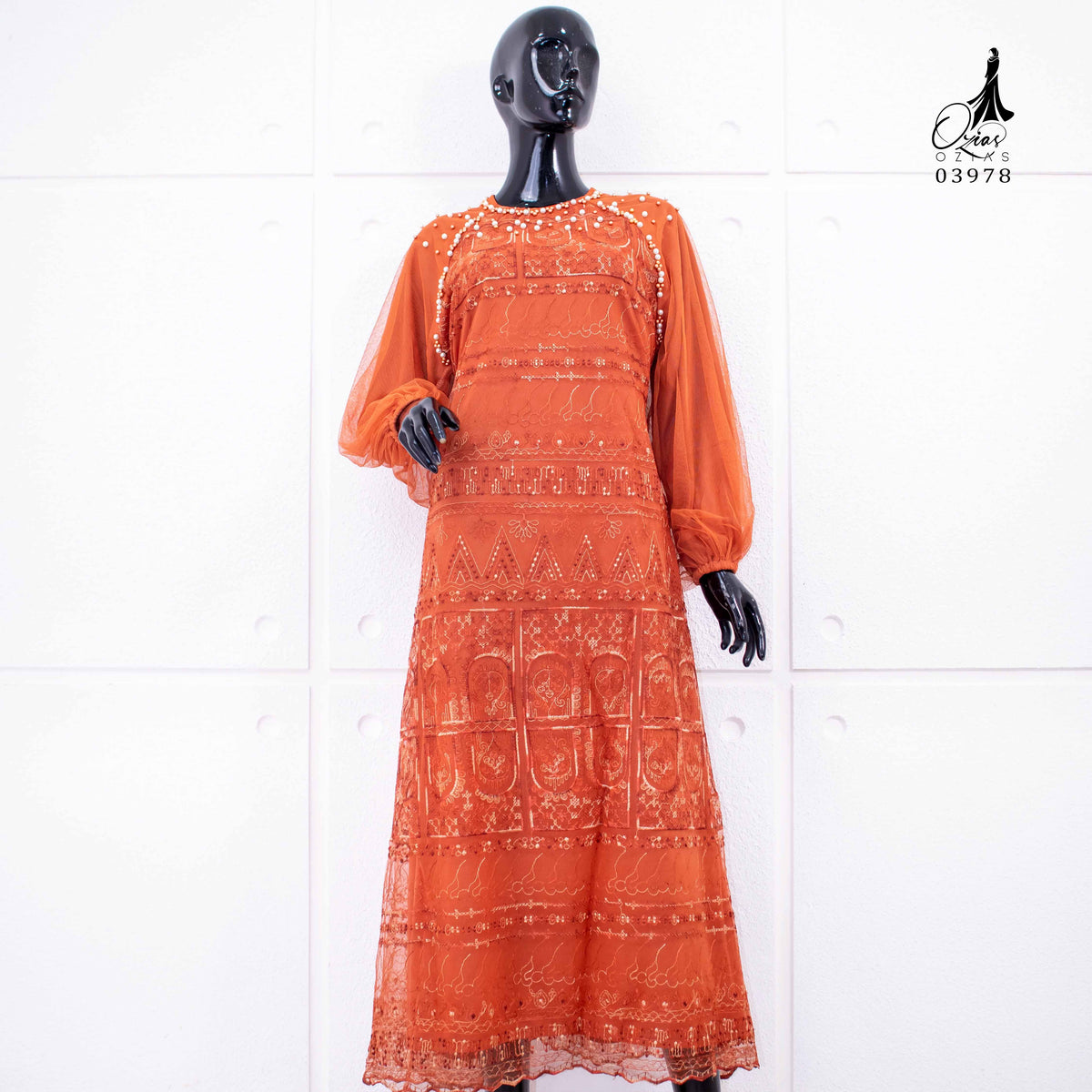 GAMIS OZIAS TILE IMPORT 03978 LD 105 I Gamis Fashion Muslimah I Gamis Pesta Kondangan Motif Nyaman