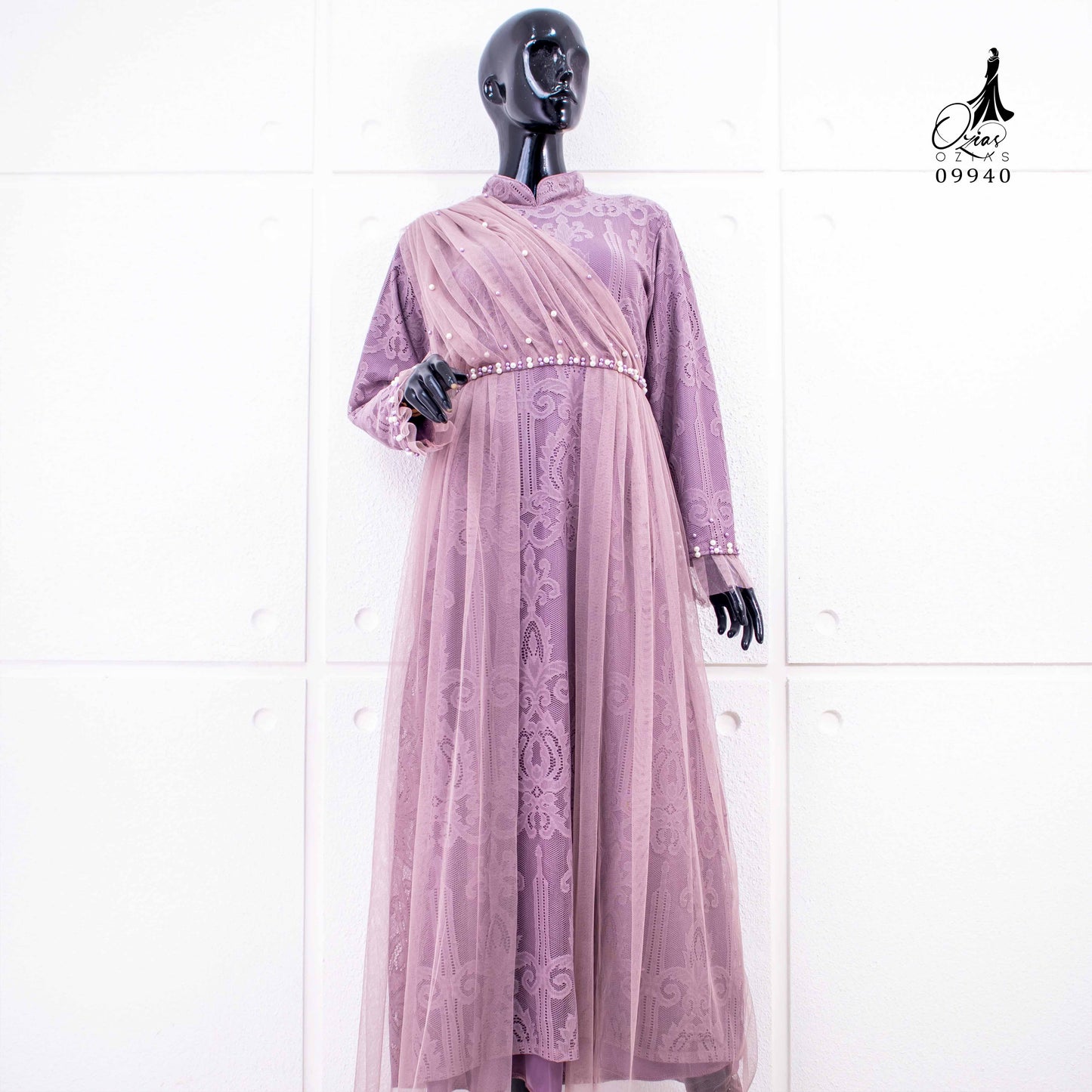 GAMIS OZIAS BROKAT HARMONIA 09940 LD 105 & LD 120 I Gamis Mewah Kondangan I Fashion Muslimah Santai Panjang Nyaman