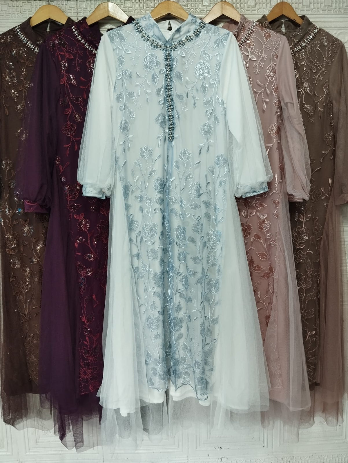 GAMIS OZIAS TILE SPANGLE 07307 LD 105 I Gamis Kondangan Wanita I Gamis Fashion Casual