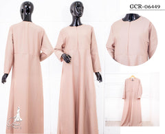 GAMIS OZIAS CREPE 06449 LD 105 I Gamis Kondangan Busui Polos I Gamis Casual Simpel
