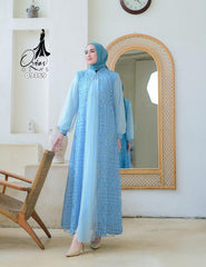 GAMIS OZIAS BROKAT FIMELA 09469 LD 105 120 140 I Fashion Muslimah Hijab I Gamis Kondangan Simpel Nyaman Panjang Santai Dress 2XL 4XL