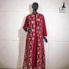 GAMIS OZIAS TILE NAMIRA 07143 LD 105 120 140 I Gamis Kondangan Wanita I Gamis Mewah Wisuda