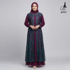 GAMIS OZIAS TILE 07177 LD 105 120 I Gamis Tile Mewah I Gamis Kondnagan Dan WIsuda Wanita