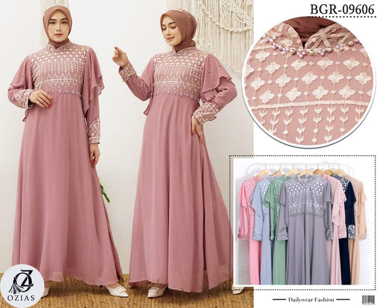 GAMIS OZIAS SIFON CERUTY 09606 LD 105 I Gamis Pesta Premium I Gamis Remaja Muslimah Wanita Mewah
