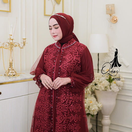GAMIS OZIAS TILE NAMIRA 07132 LD 120 I Gamis Kondangan Wanita I Gamis Mewah Muslimah 2XL