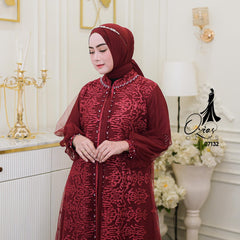 GAMIS OZIAS TILE NAMIRA 07132 LD 120 I Gamis Kondangan Wanita I Gamis Mewah Muslimah 2XL