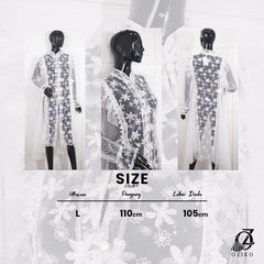 OUTER TILE OZIKO 03291 LD 105 I Gamis Kondangan Wanita I Gamis Fashion Casual