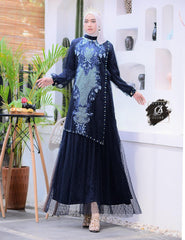 GAMIS OZIAS TILE 09528 LD 105 I Gamis Kondangan Wanita Casual I Gamis Fashion Muslimah