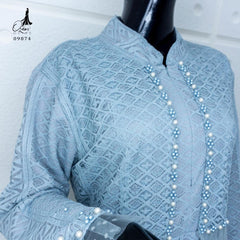 GAMIS OZIAS BROKAT ARABELLA 09874 LD 105 dan LD 120 I Gamis Pesta Simpel I Gamis Busui Friendly   Muslim Wanita Nyaman Panjang