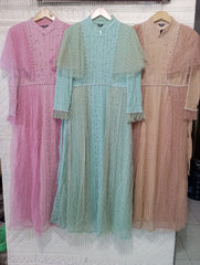 GAMIS OZIAS BROKAT 09443 LD 105 I Gamis Busui Kondangan I Gamis Remaja Wisuda