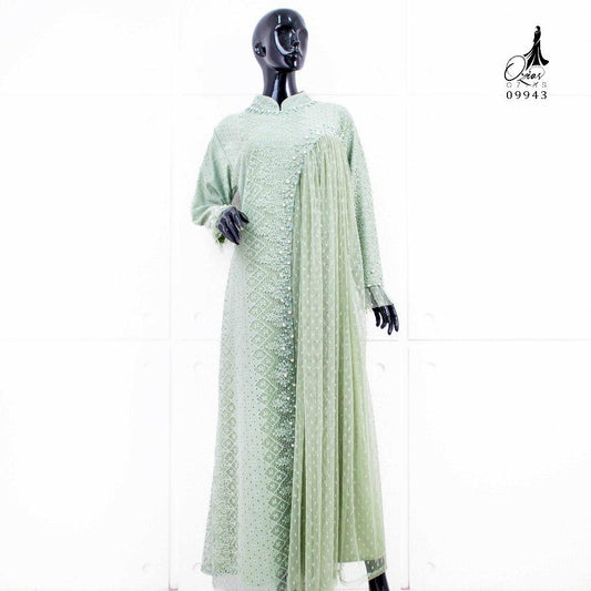 GAMIS OZIAS BROKAT FLORANCE JUMBO 09943 I Gamis Lebaran Muslimah I Fashion Remaja Jumbo LD 120 & LD 140 Panjang Santai Wanita Dress Mewah