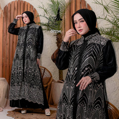 GAMIS OZIAS TILE 07234 LD 105 I Gamis Kondangan Wanita I Gamis Fashion Casual