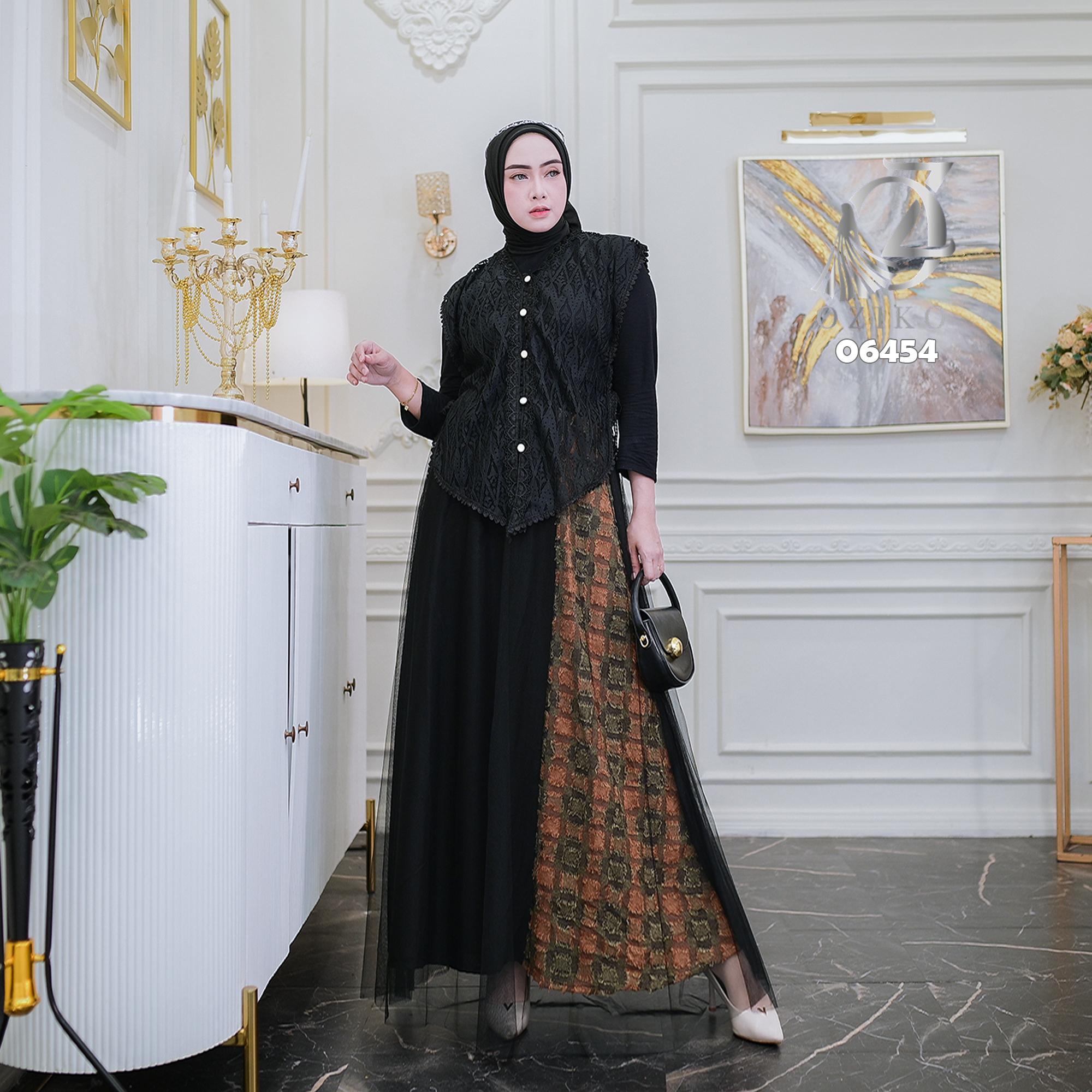 ROK OZIAS JETBLACK 06454 I Rok Kondangan Mewah I Bawahan Fashion Muslimah