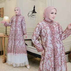 GAMIS OZIAS TILE 07240 LD 105 I Gamis Kondangan Wanita I Gamis Fashion Muslimah