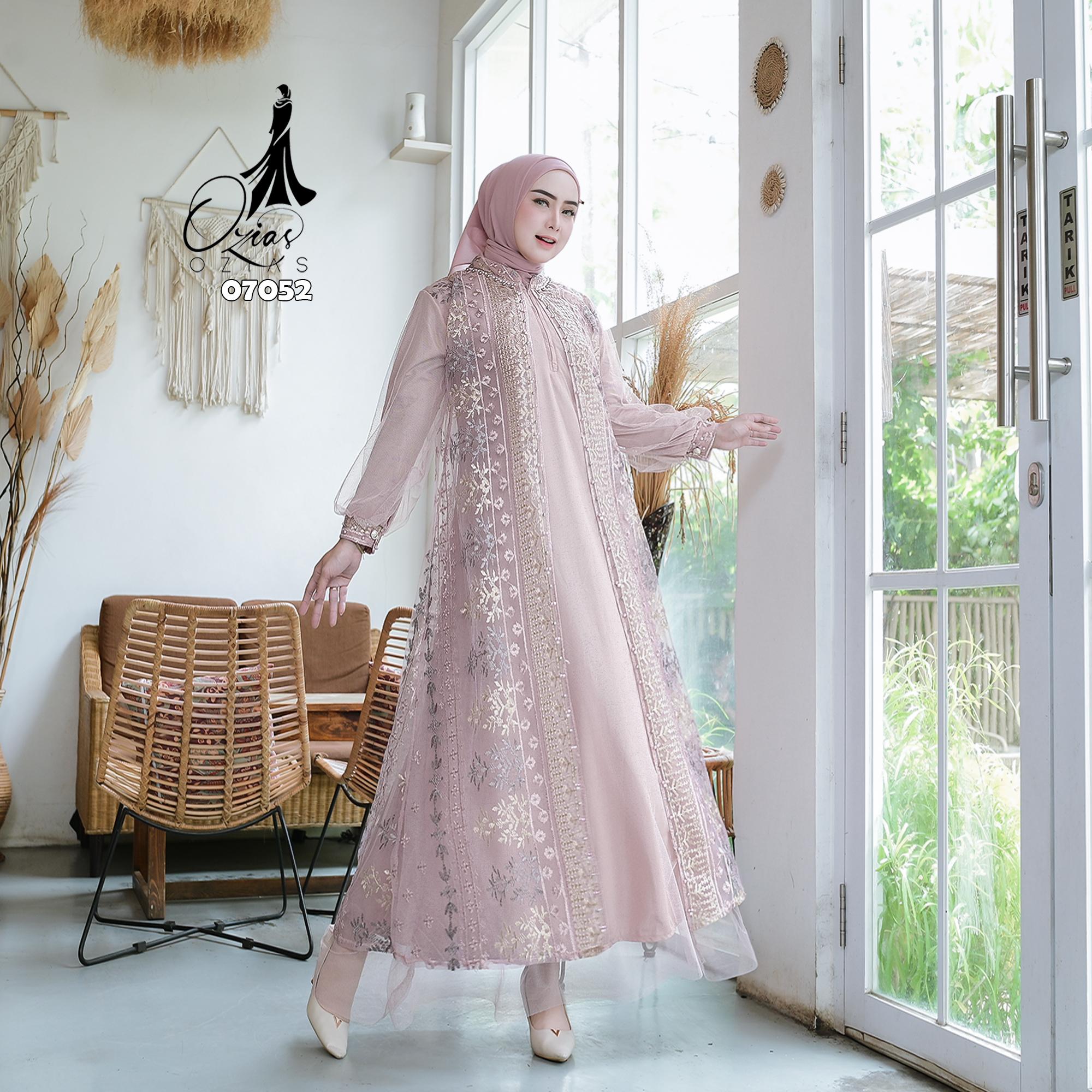 GAMIS OZIAS TILE NAMIRA 07052 I Gamis Pesta Cantik I Gamis Wanita Muslimah