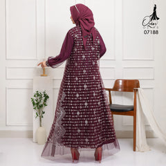 GAMIS OZIAS TILE NAMIRA 07188 LD 105 I Gamis Kondangan Wanita I Gamis Fashion Casual