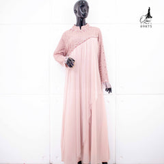 GAMIS OZIAS BROKAT KAGURA 09875 LD105 CM I Gamis Formal I Gaun Muslimah Nyaman Panjang