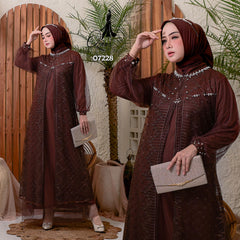 GAMIS OZIAS TILE 07228 LD 105 I Gamis Kondangan Wanita I Gamis Fashion Muslimah