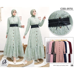 GAMIS OZIAS BROKAT PALMINERVIS 09701 LD 105 I Gamis Pesta Simpel I Gamis Remaja Muslimah Panjang Santai