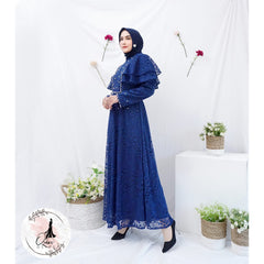 GAMIS OZIAS BROKAT GARDEN LACE 09861 LD 105 I Gamis Formal Wisuda I Gamis Simpel Busui Friendly Nyaman Muslim