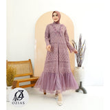 GAMIS OZIAS BROKAT BALIYA 09810 LD 105 I Gamis Pesta Kondangan I Gamis Wanita Muslimah Nyaman Santai