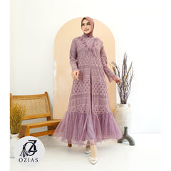GAMIS OZIAS BROKAT BALIYA 09810 LD 105 I Gamis Pesta Kondangan I Gamis Wanita Muslimah Nyaman Santai