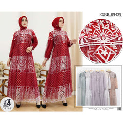 GAMIS OZIAS TILE 09429 I Fashion Remaja kondangan I Gamis Dewasa Panjang
