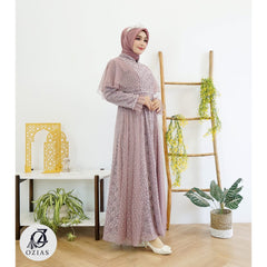 GAMIS OZIAS BROKAT 09790 LD 105 I Gamis Remaja Wisuda I Gamis Kondangan Cantik